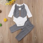 Grey All In One Romper Waistcoat With A Pants