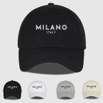 Cotton Baseball Cap For Men And Women - Classic Embroidered 'milano Italy' - Adjustable Size Breathable Lightweight Sports Style
