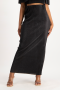 Tessa Plisse Maxi Skirt - Black - S