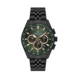 Exclusive Mens Multifunction Black Stainless Steel Watch