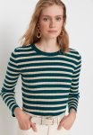 Basic Striped Sweater - Green