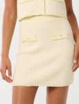 Aria Boucle Knit Skirt - L Lemon