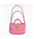 Genuine Leather Small Clutch Bag - Pink Free