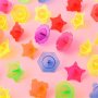 40pcs Plastic Transparent Colorful Small Gyro Toys Spinning Top Small Gift Toys (Color Random Style Random)