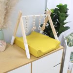 Changing Mat Cover Plain Mustard Rainbow Green White And Mustard Set