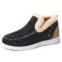 Cozy Dark Grey Women's Slip-on Ankle Boots