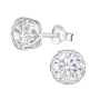 C690-C15506 - 925 Sterling Silver Cz Ear Stud Earrings 7MM