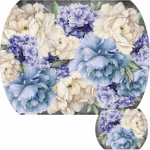 Tear Resistant Placemat & Coaster Blue Blooms