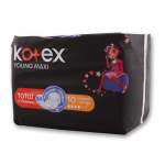 Kotex Young Maxi Pads With Wings Normal Flow 10 Pack