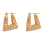 Goldair Gold Bubble Triangle Earrings