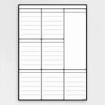 Empty Magnetic Plain Weekly Planner