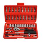 Zs - 46 Pieces 1 4-INCH Socket Set - Black