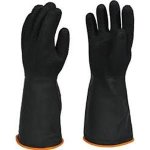 Black Rubber Builders Glove - Black Wrist
