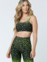 Star Fitness Crop Top Dark - Neon Yellow - Small