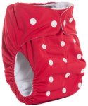 Bamboo Nappy With Microfibre Inserts Cherry Red