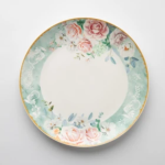 Jenna Clifford - Green Floral Dinner Plate Set Of 4