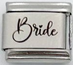 9MM Laser Italian Charm - Bride