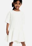 Jacquard-weave Dress - White