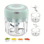 Electric MINI Food Processor Effortless Garlic Meat Ginger & Vegetable Chopper With Safety Switch - Durable Quick-slice Multi-pu