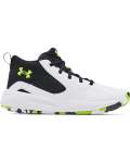 Grade School Ua Lockdown 5 Basketball Shoes - White 6