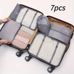7PCS SET Travel Clothing Organizer Storage Bags Luggage Bag Luggage Packing Bags Underwear Bag Portable Travel Accessories