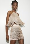 Fringed Halter Top - Champagne