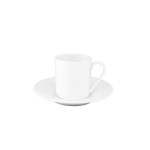 - White Espresso Cup & Saucer - Set Of 4