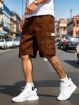Men's Cargo Shorts Summer Outdoor Quick-dry Breathable Mid-thigh Shorts For Hiking & Camping