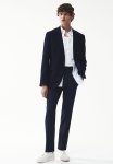 Regular Fit Suit Trousers - Navy Blue