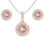 Nicki Jewellery Set- Vintage Rose Crystal Rose