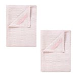 Ridge Set Of 2 Tea Towels - Lily White gunmetal