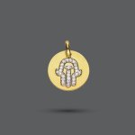Hamsa Diamond Disc Pendant