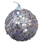 Plastic Christmas Decoration Ball Beads With Stars 10CM