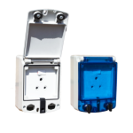 PSO-1 Stealth IP65 Single Weatherproof Socket Clear 040-608