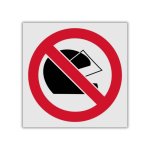 No Wearing Of Helmets Beyond This Point Reflective Safety Sign PV18REF