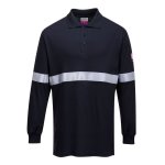 Polo FR03-FLAME Resistant Anti-static Long Sleeve Shirt With Reflective Tape