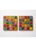 Wooden 2-IN-1 Educational Puzzle Set Alphabet And Numbers Learning Toy For Kids