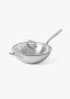 Stainless Steel Wok Dome With Glass Lid-long & Handle Lid 32CM X 9CM