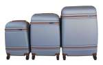 Smte 3 Piece Nexco Travel Luggage Set Silver With Keychain