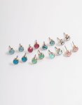 Goldair Gold Mixed Basic Stud Earrings 8-PACK