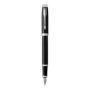 Im Medium Nib Fountain Pen Black Lacquer With Chrome Trim Blue Ink - Presented In A Gift Box