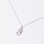 Hammered Silver Pendant Necklace - Silver