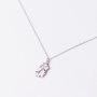 Hammered Silver Pendant Necklace - Silver