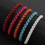 1PC Men's And Women's Stainless Steel Whip Chain Hip-hop Bracelet Versatile Cuban Link Chain Multi-color Chosen Simple Bracelet Party Favors