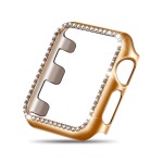 Kd Cover With Bling Crystal Diamonds PC Protective Frame 38MM Apple Watch Rose Gold