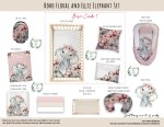 Cot Duvet Bedding Boho Floral And Ellie Elephant