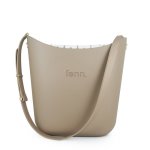 Stone Pattern Inner Gold Zip Light Stone Flat Handle