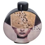 Habitat Decorative Ceramic Jar With Lid Face With Fish 28CM