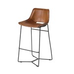 Buffalo Leather And Metal Bar Chair