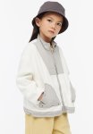Oversized Fleece Jacket - Cream block-coloured